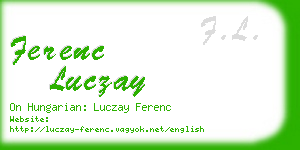 ferenc luczay business card